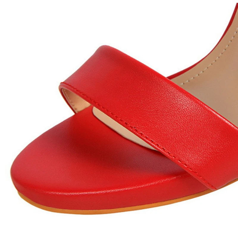 Retro Buckle Strap Women Heels