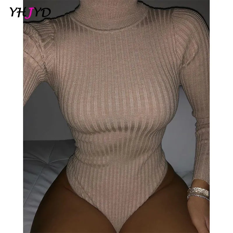 Long Sleeve Women's Turtleneck Bodysuit