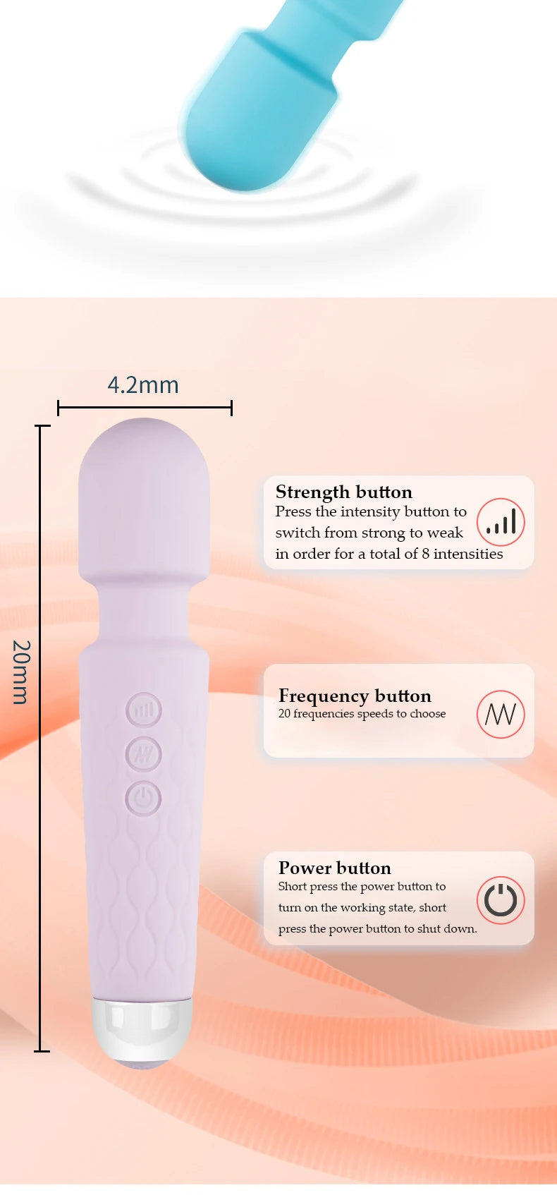 Luxury 20 Speed Clitoris Wand