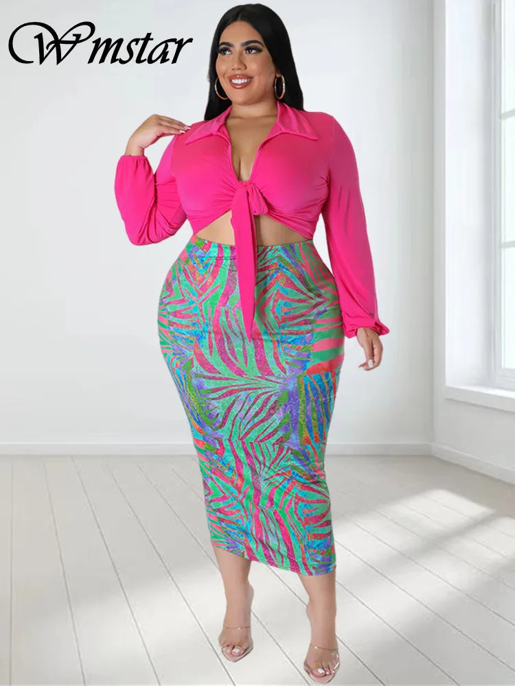 Wmstar Plus Size Dress Sets